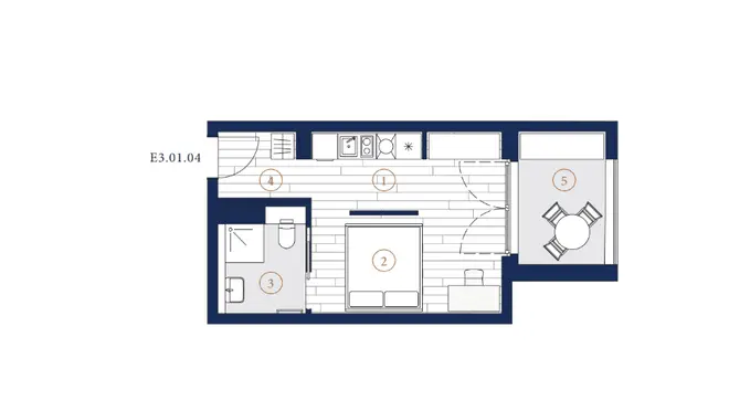 1 Zimmer Wohnung mit 28 m² in Frankfurt am Main – Bild 10