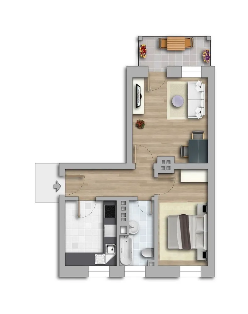 2 Zimmer Wohnung mit 51 m² in Merseburg – Bild 9
