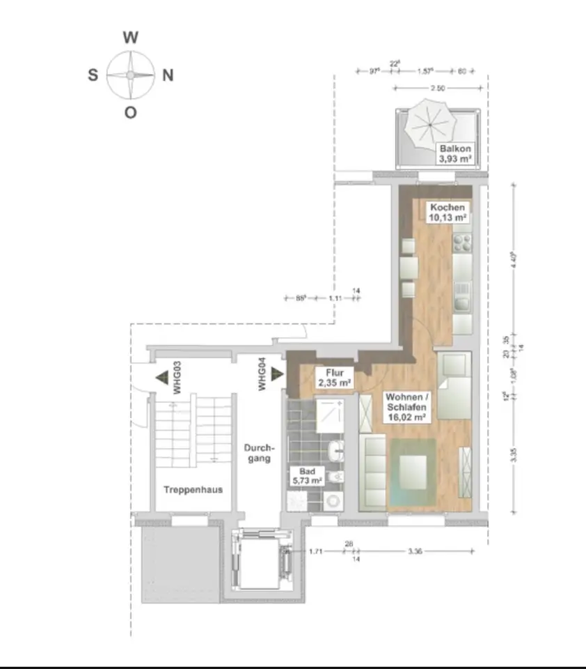 Studio mit 34 m² in Leipzig – Bild 9