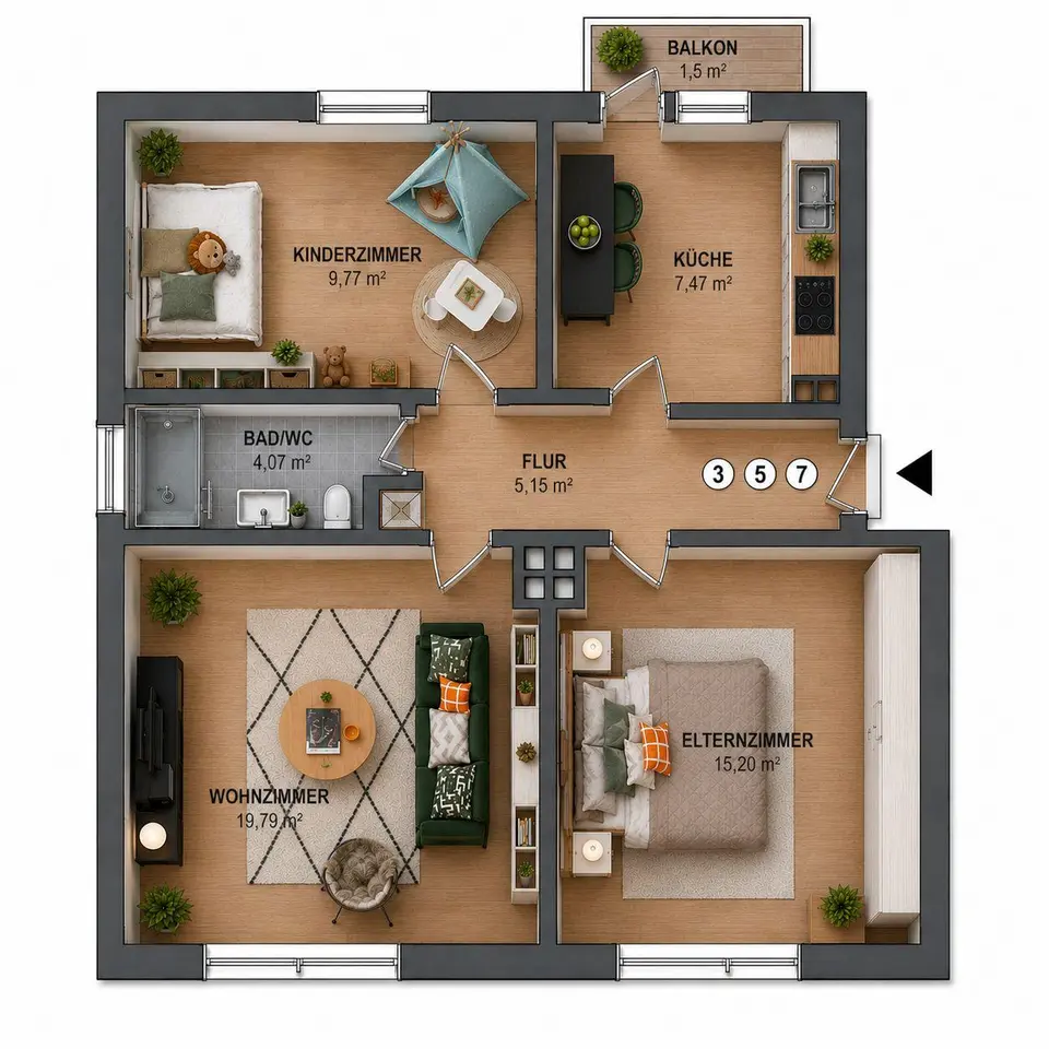 3 Zimmer Wohnung mit 63 m² in Bremerhaven – Bild 8