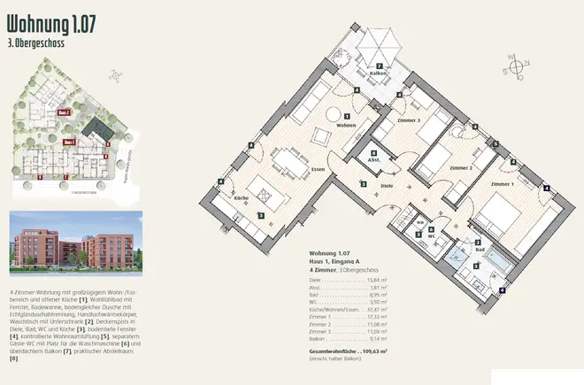 4 Zimmer Wohnung mit 110 m² in Freiburg im Breisgau – Bild 8