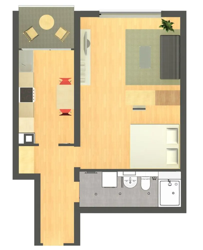 1 Zimmer Wohnung mit 45 m² in Pforzheim – Bild 3