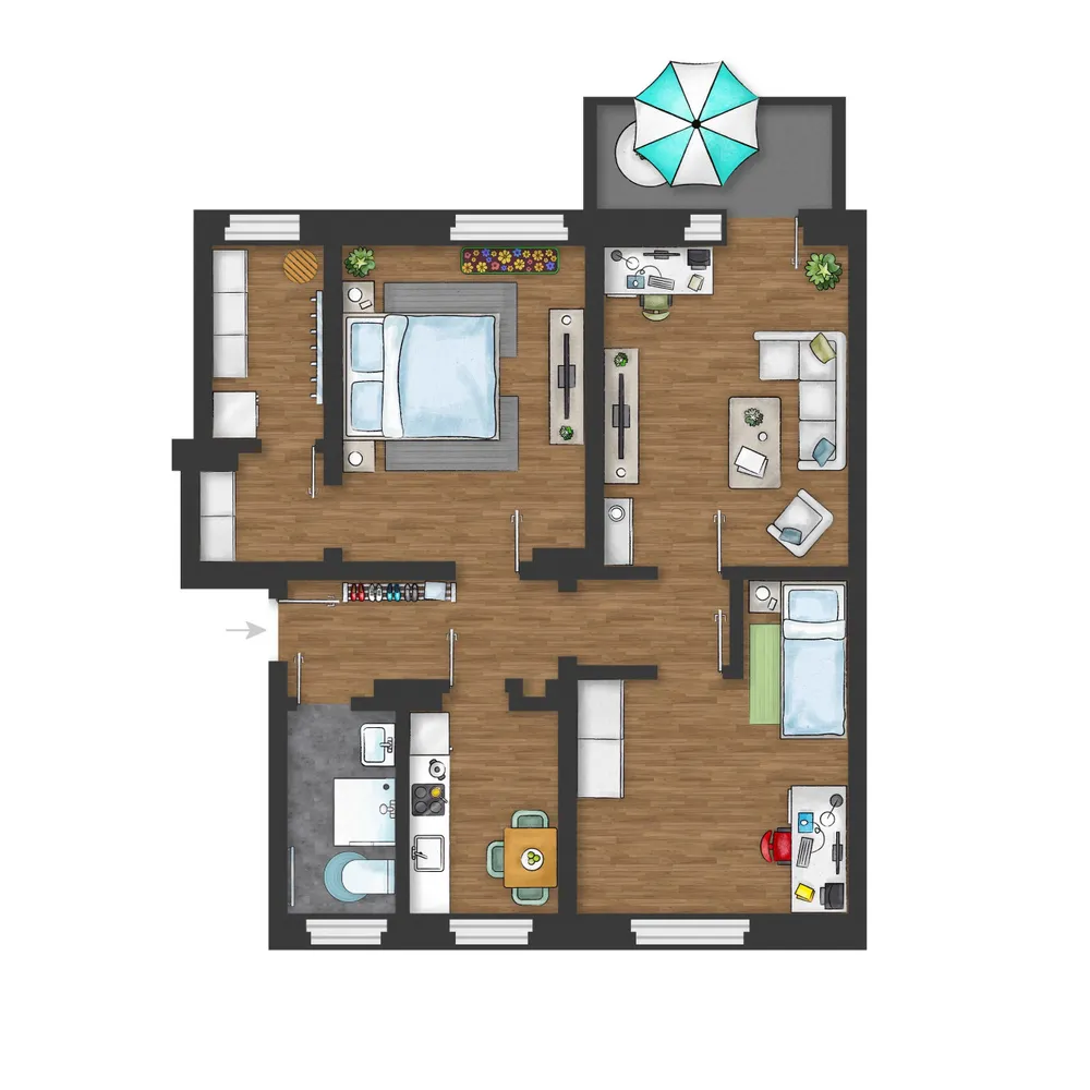 3 Zimmer Wohnung mit 72 m² in Plauen – Bild 2