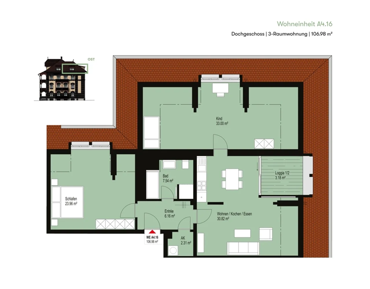 3 Zimmer Wohnung mit 107 m² in Leipzig – Bild 2
