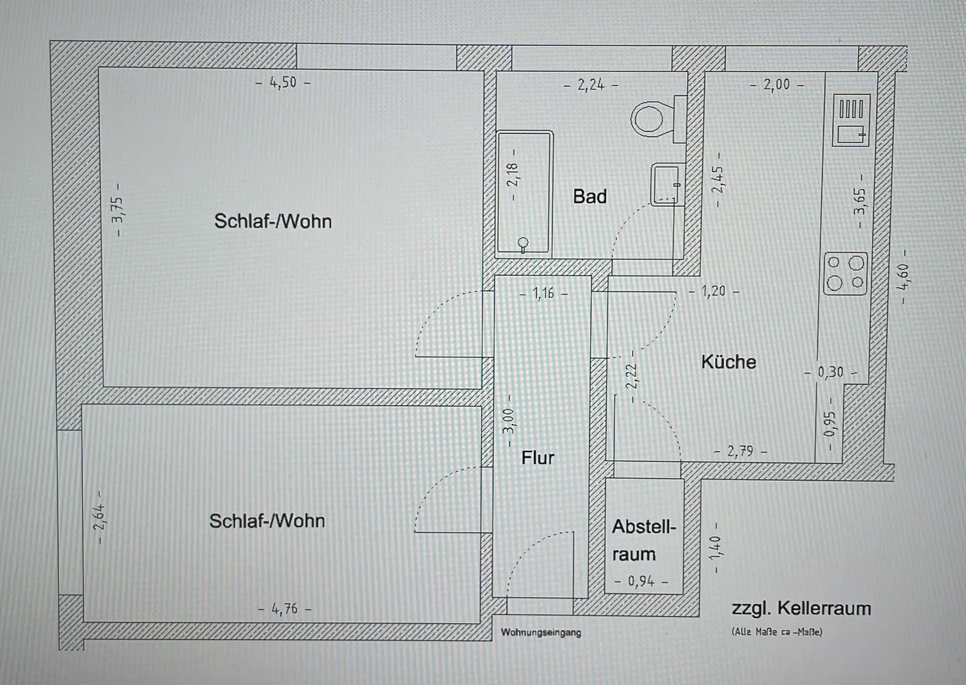3 Zimmer Wohnung mit 51 m² in Osnabrück – Bild 1
