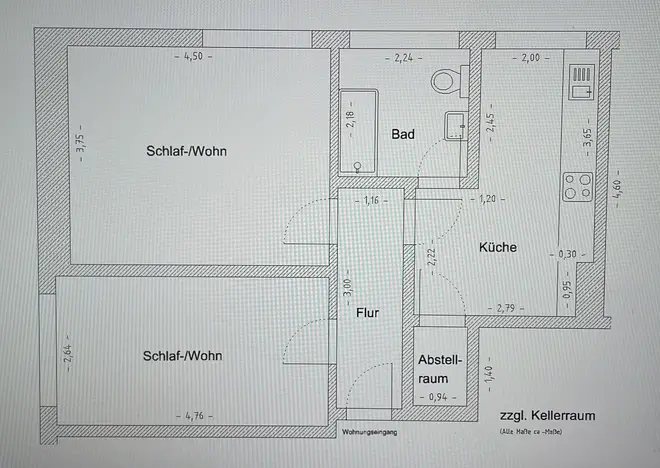 3 Zimmer Wohnung mit 51 m² in Osnabrück – Bild 1