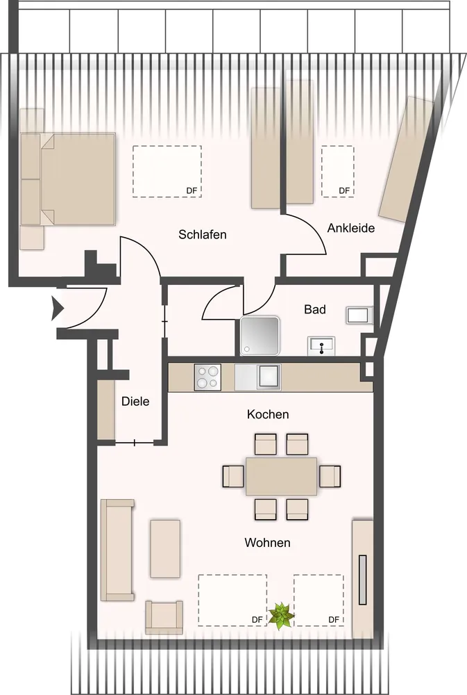 3 Zimmer Wohnung mit 75 m² in Düsseldorf – Bild 4