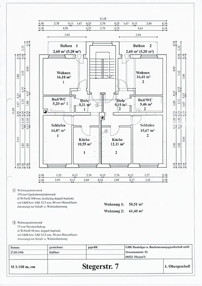 2 Zimmer Wohnung mit 60 m² in Plauen – Bild 4