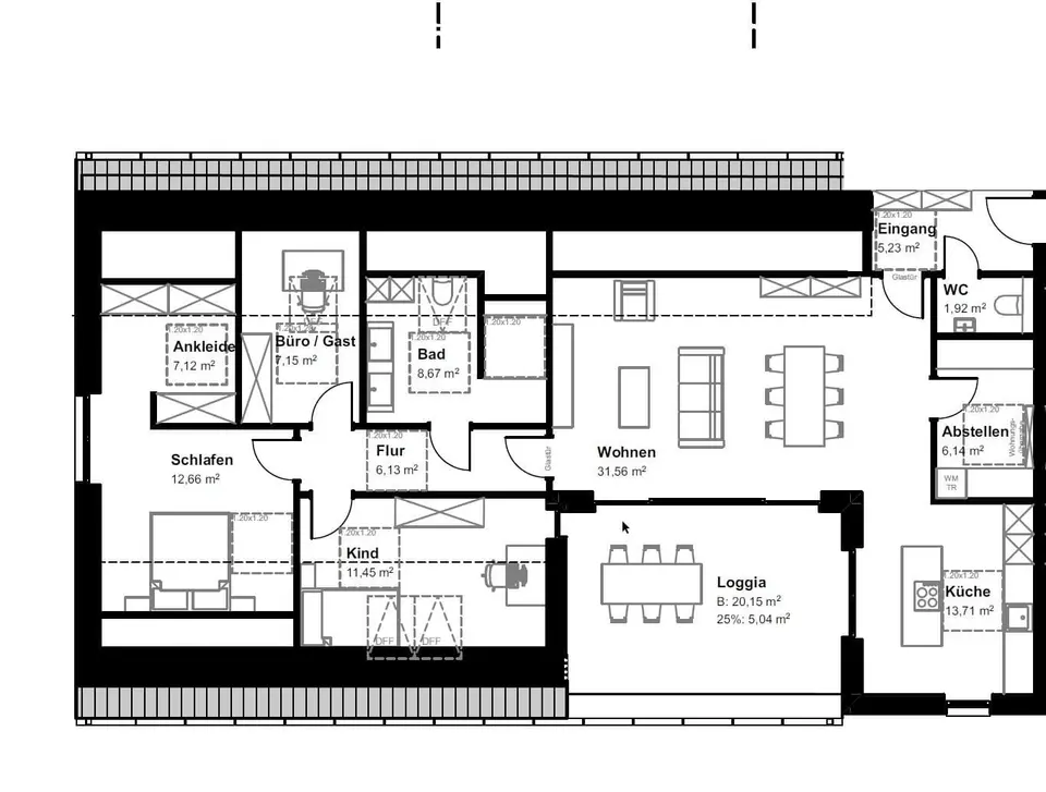 4 Zimmer Wohnung mit 117 m² in Nordhorn – Bild 5