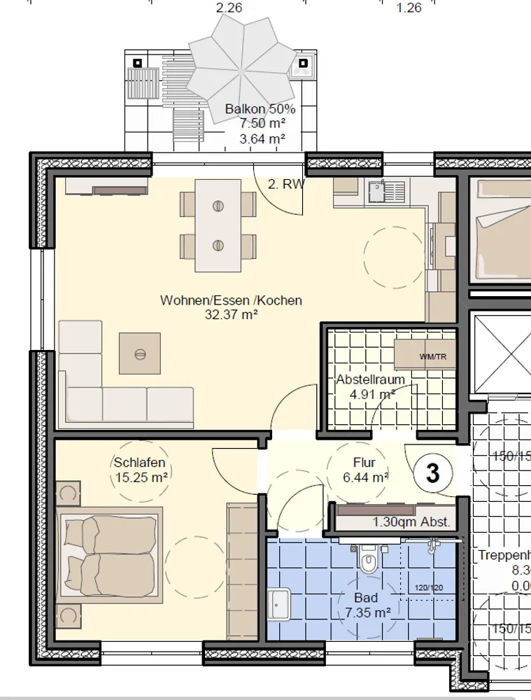 3 Zimmer Wohnung mit 83 m² in Rheine – Bild 3