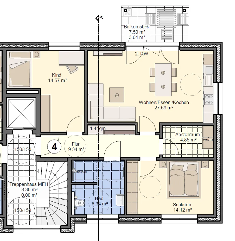 3 Zimmer Wohnung mit 83 m² in Rheine – Bild 4