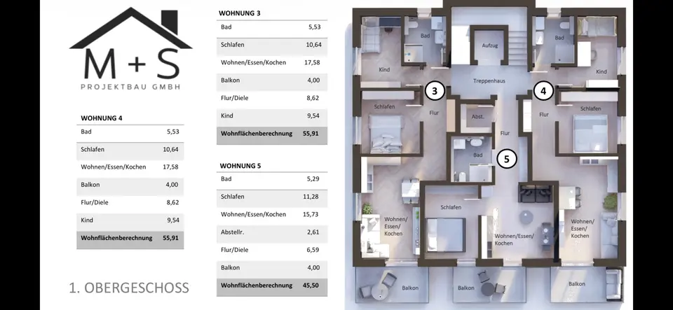 3 Zimmer Wohnung mit 55 m² in Cham – Bild 4