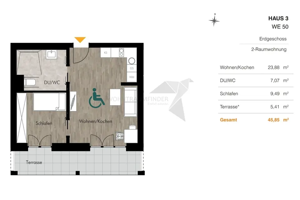 2 Zimmer Wohnung mit 46 m² in Limbach-Oberfrohna – Bild 5