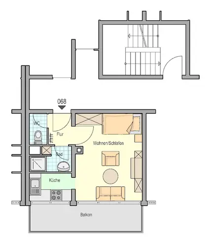 1 Zimmer Wohnung mit 30 m² in Stuttgart – Bild 2