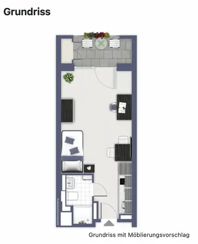 1 Zimmer Wohnung mit 25 m² in Mainz – Bild 2