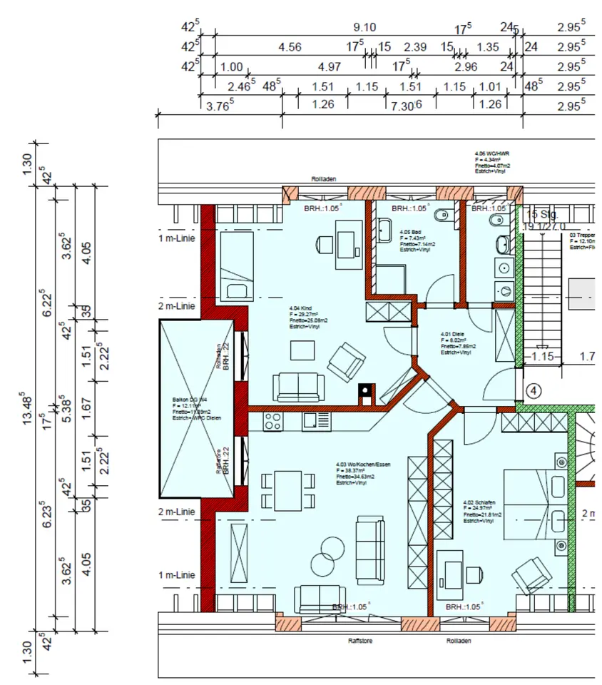 3 Zimmer Wohnung mit 105 m² in Kempten – Bild 5