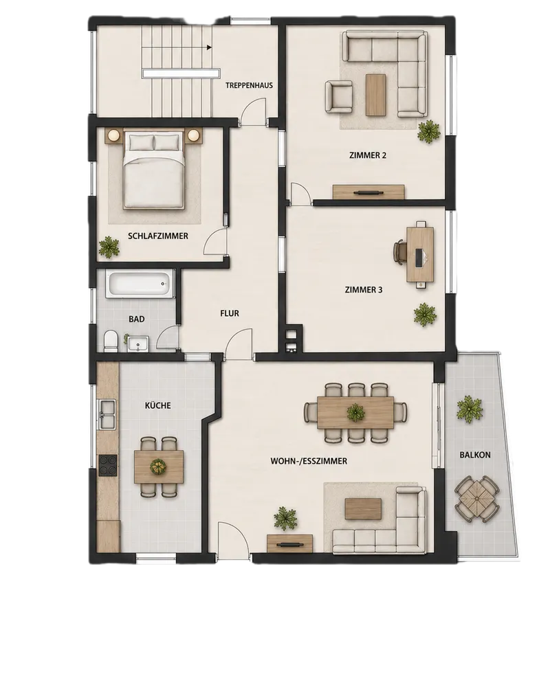 3 Zimmer Wohnung mit 80 m² in Paderborn – Bild 1