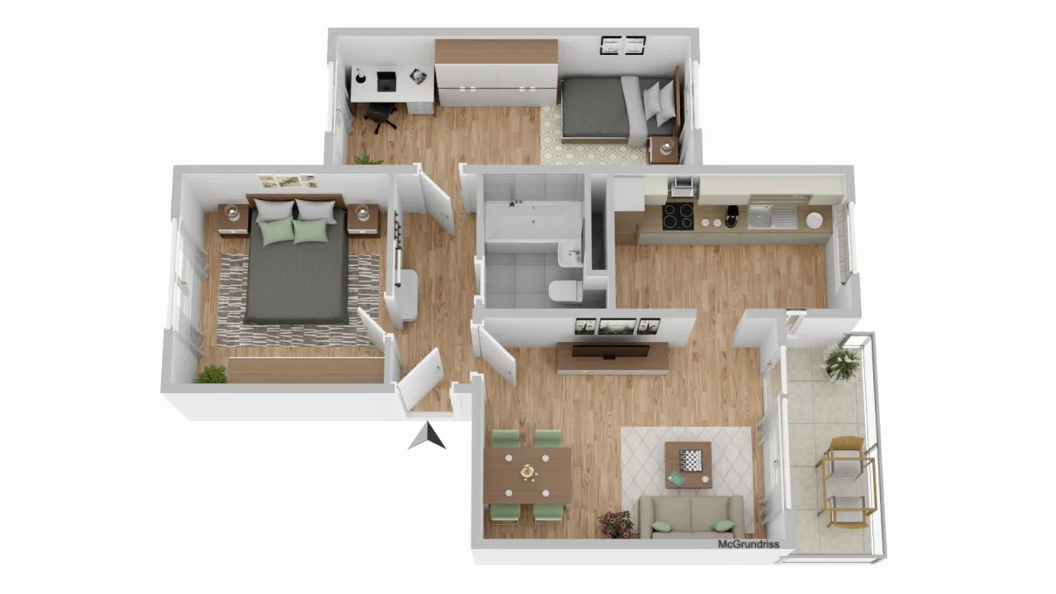 3 Zimmer Wohnung mit 60 m² in Rostock – Bild 4