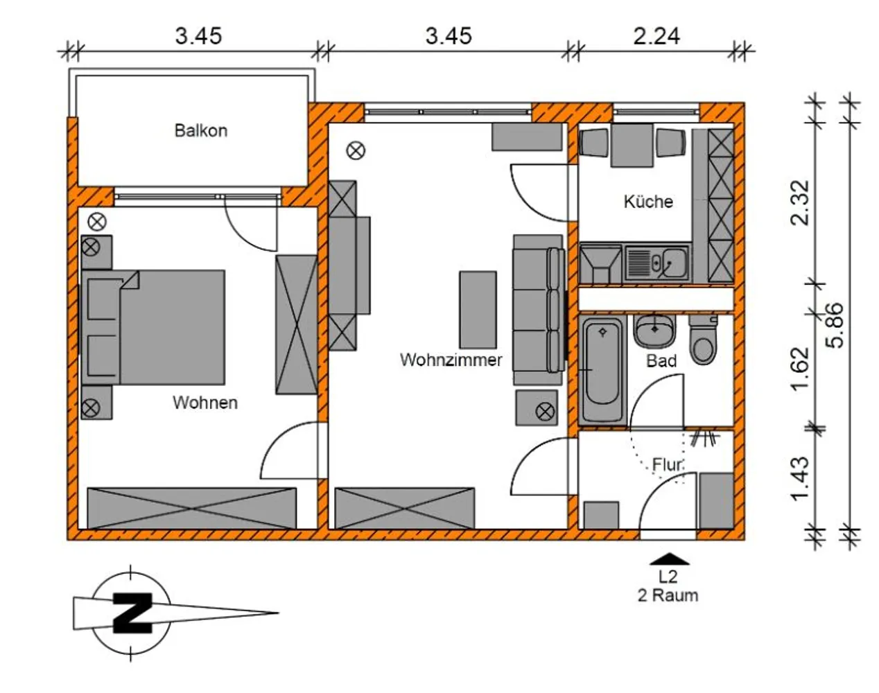 2 Zimmer Wohnung mit 49 m² in Magdeburg – Bild 8