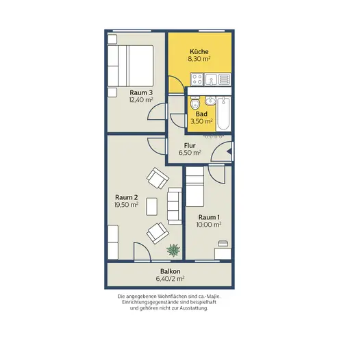 3 Zimmer Wohnung mit 63 m² in Leipzig – Bild 5