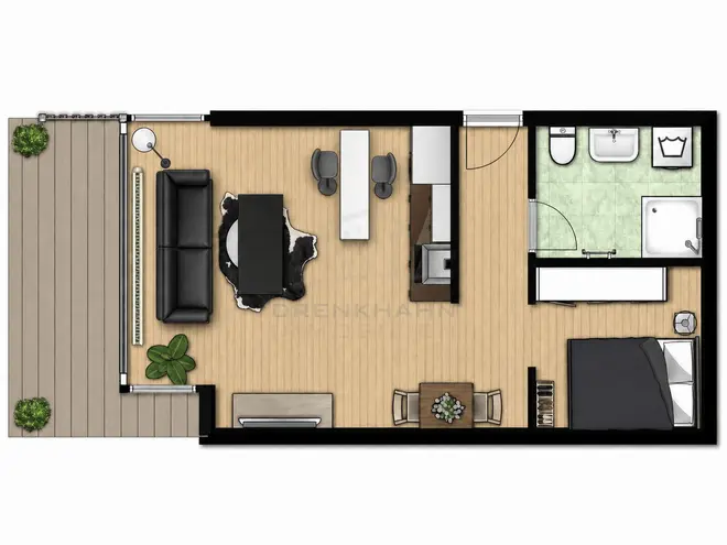 2 Zimmer Wohnung mit 42 m² in Rostock – Bild 7