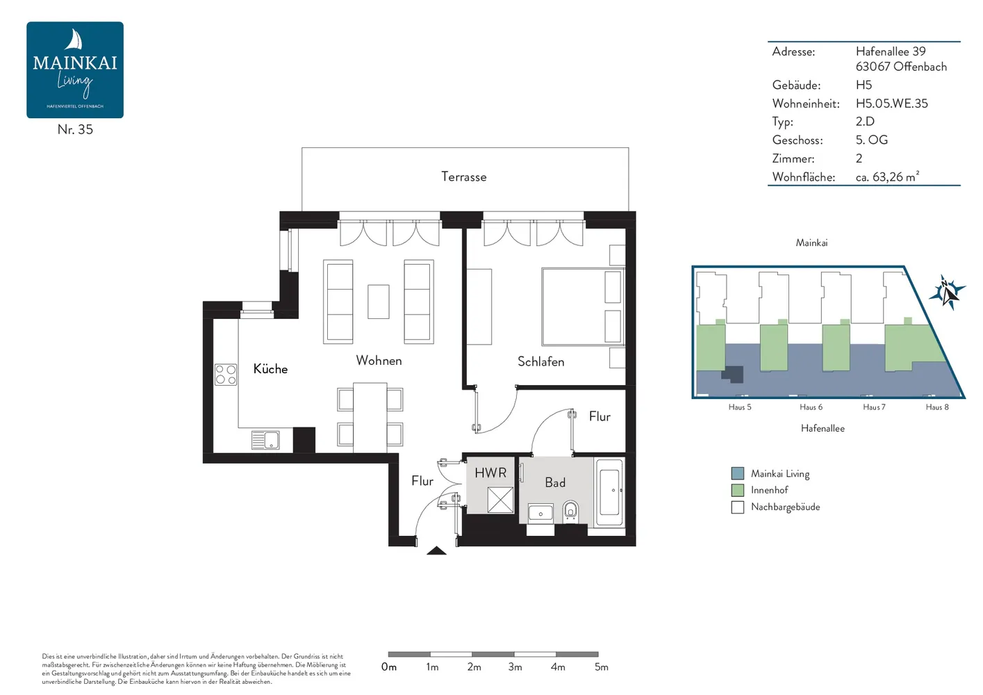 2 Zimmer Wohnung mit 63 m² in Offenbach am Main – Bild 8