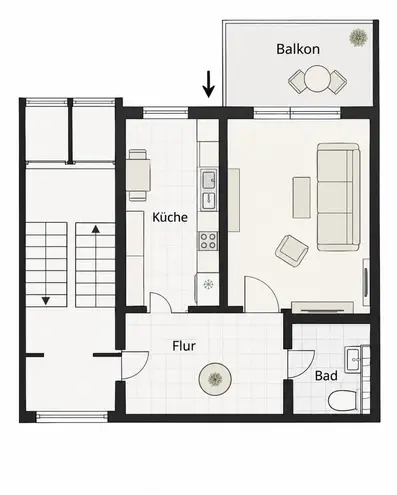 1 Zimmer Wohnung mit 35 m² in Darmstadt – Bild 12
