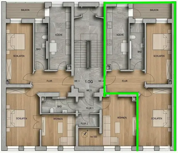 2 Zimmer Wohnung mit 57 m² in Leipzig – Bild 2