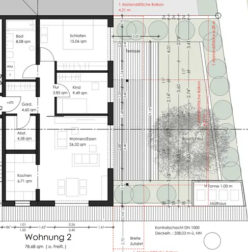 3 Zimmer Wohnung mit 83 m² in Regensburg – Bild 1