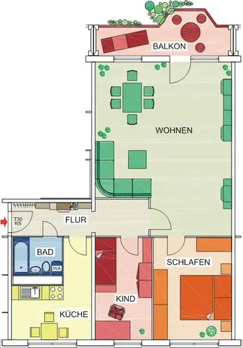 3 Zimmer Wohnung mit 91 m² in Chemnitz – Bild 2