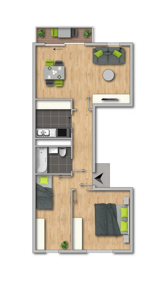 3 Zimmer Wohnung mit 61 m² in Eisenach – Bild 5