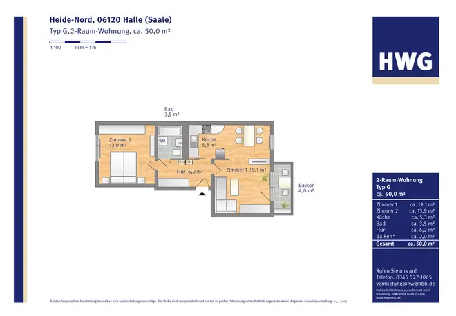 2 Zimmer Wohnung mit 50 m² in Halle (Saale) – Bild 4