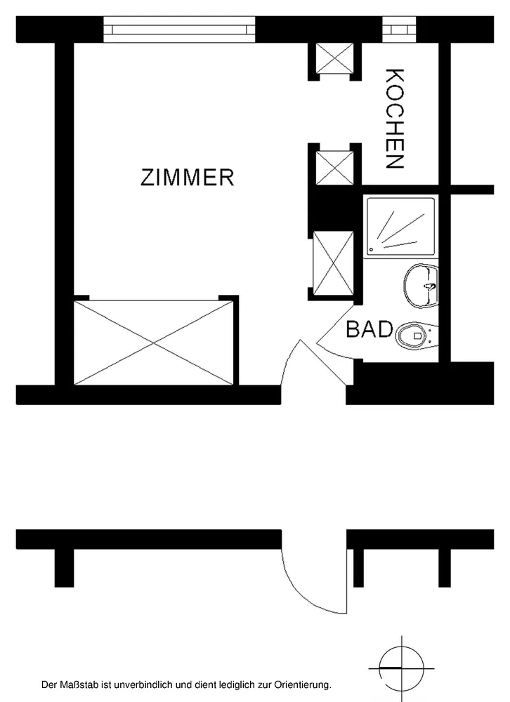 1 Zimmer Wohnung mit 22 m² in Bielefeld – Bild 2