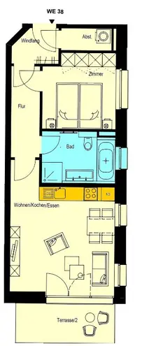 2 Zimmer Wohnung mit 55 m² in Leipzig – Bild 2