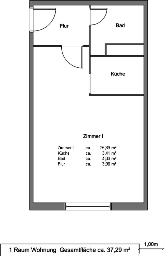 1 Zimmer Wohnung mit 37 m² in Stralsund – Bild 7