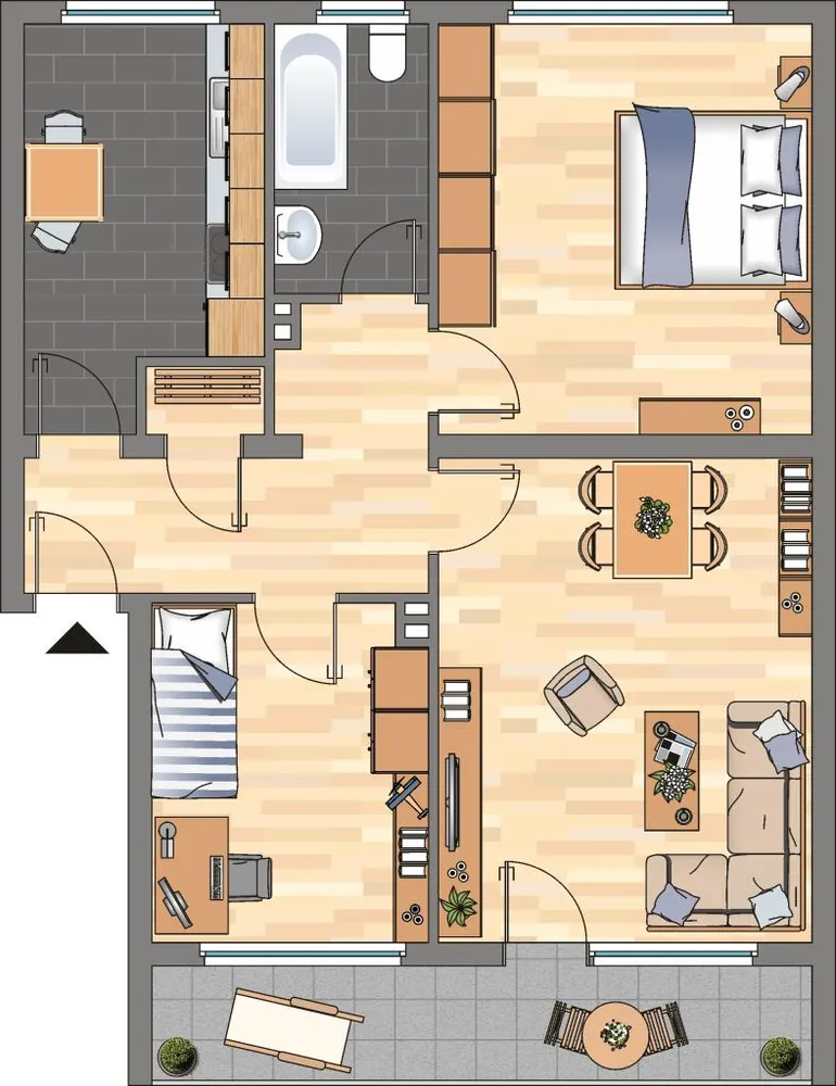 3 Zimmer Wohnung mit 69 m² in Herne – Bild 1