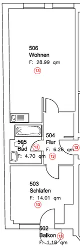 2 Zimmer Wohnung mit 55 m² in Leipzig – Bild 2