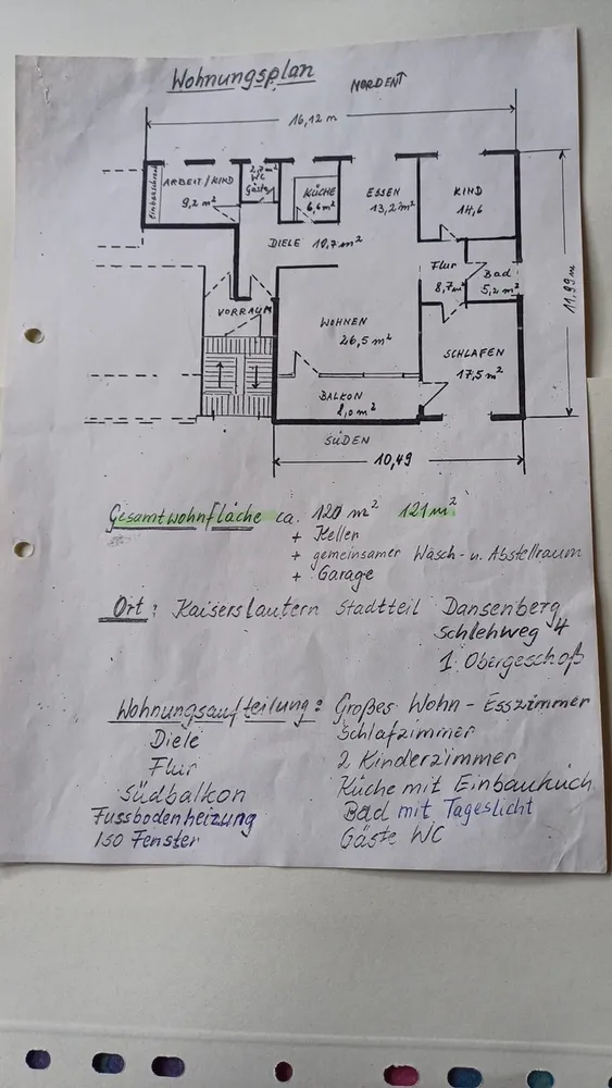 4 Zimmer Wohnung mit 121 m² in Kaiserslautern – Bild 2