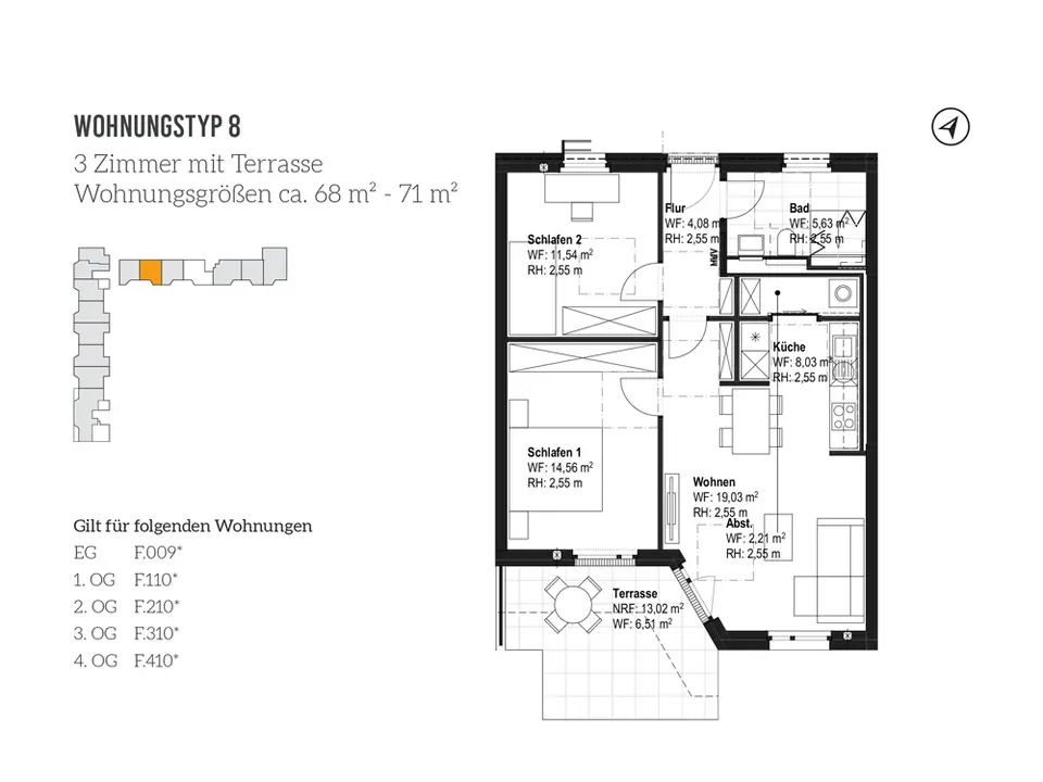 3 Zimmer Wohnung mit 72 m² in Erfurt – Bild 5