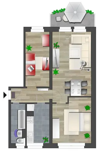 3 Zimmer Wohnung mit 59 m² in Chemnitz – Bild 3