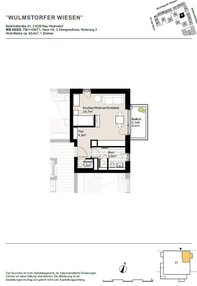Studio mit 40 m² in Buxtehude – Bild 4