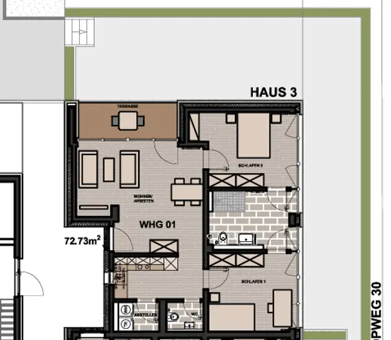 3 Zimmer Wohnung mit 75 m² in Münster – Bild 10