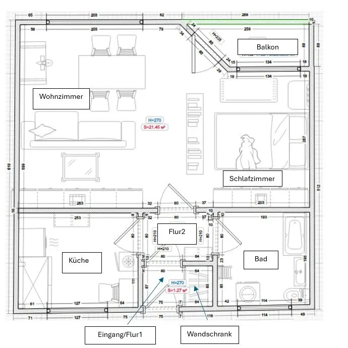 Studio mit 11 m² in Hamburg – Bild 9