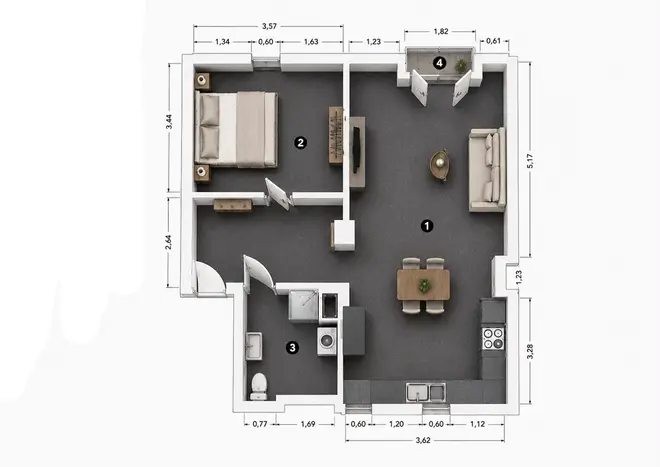 2 Zimmer Wohnung mit 66 m² in Kiel – Bild 2