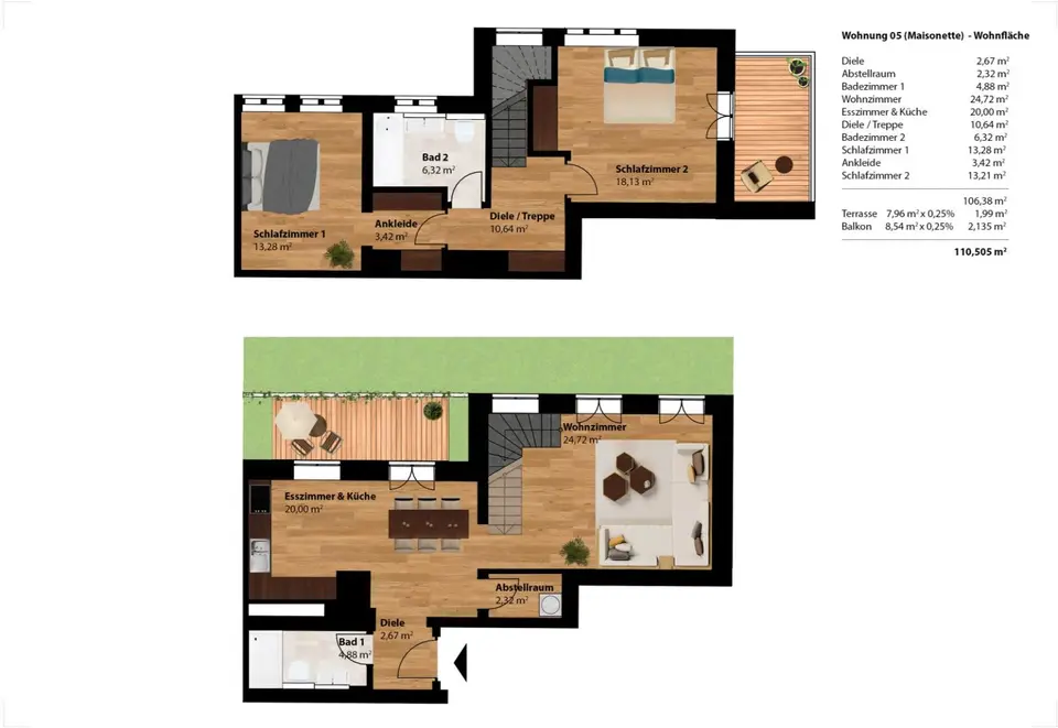 3 Zimmer Wohnung mit 111 m² in Neubrandenburg – Bild 4