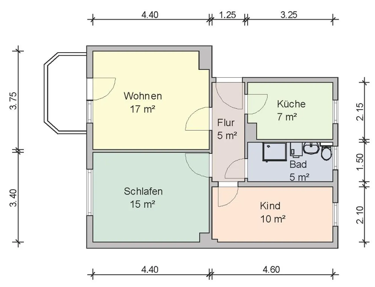 3 Zimmer Wohnung mit 61 m² in Zwickau – Bild 4