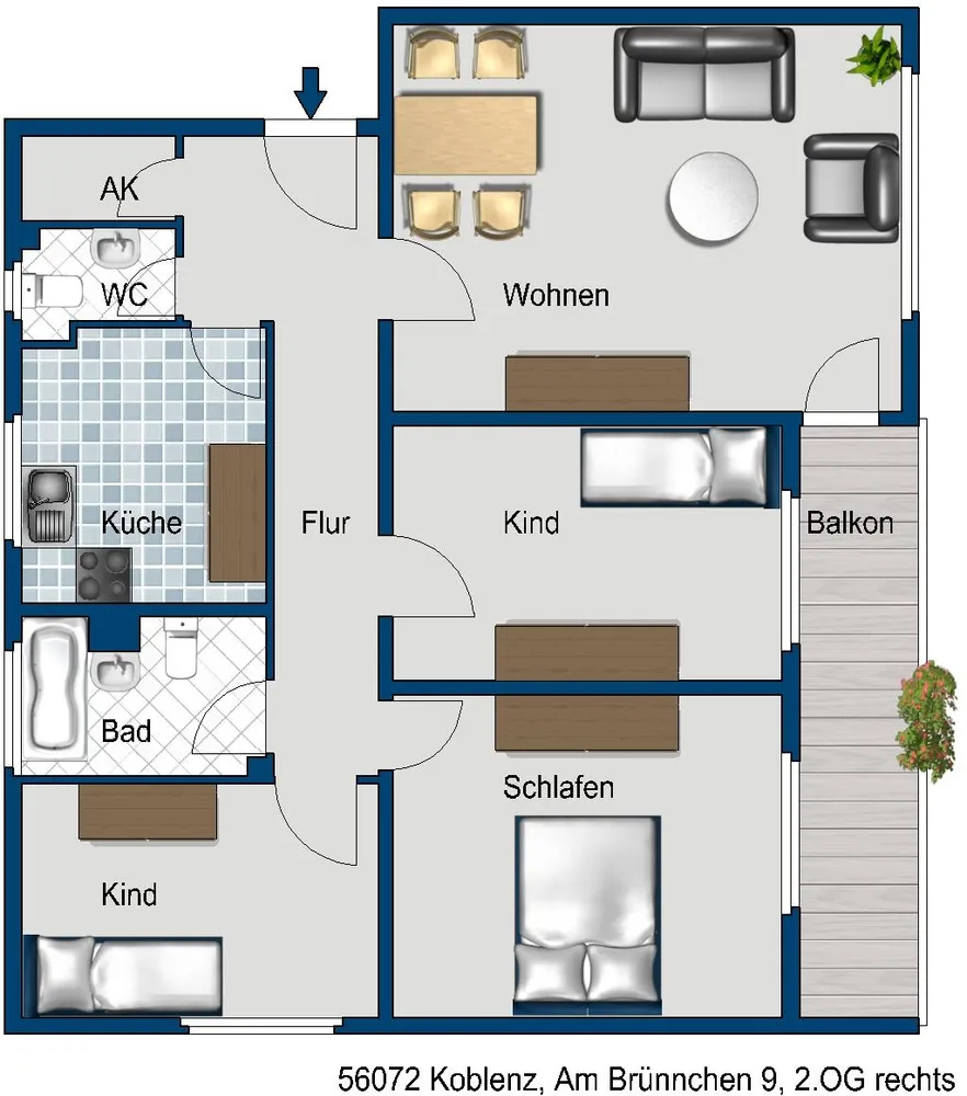 4 Zimmer Wohnung mit 90 m² in Koblenz – Bild 8