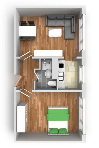 2 Zimmer Wohnung mit 42 m² in Halle (Saale) – Bild 7