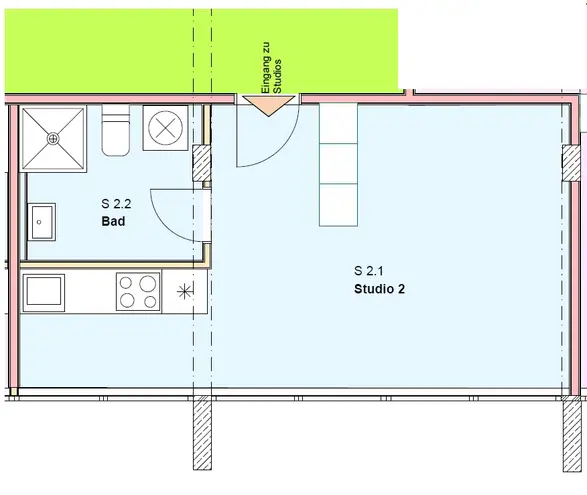 1 Zimmer Wohnung mit 33 m² in Darmstadt – Bild 6