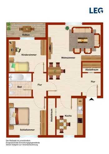 3 Zimmer Wohnung mit 72 m² in Hamm – Bild 3
